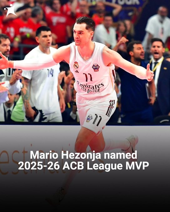 前NBA5号秀海佐尼亚荣膺西甲常规赛MVP 前NBA5号秀海佐尼亚荣膺西甲常规赛MVP