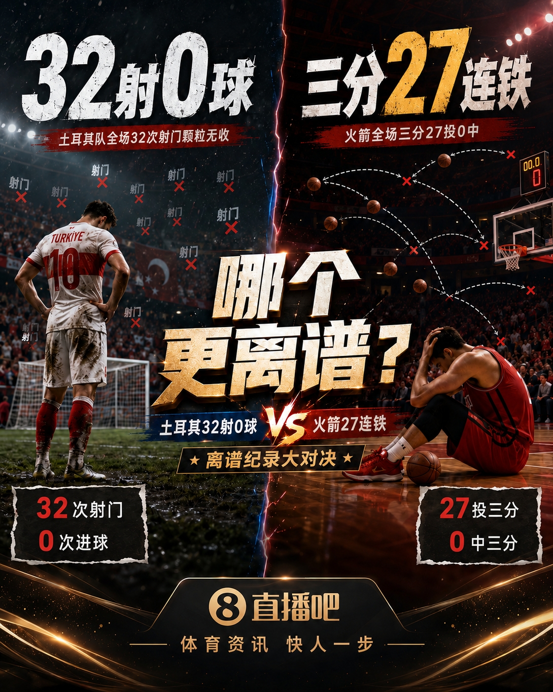 32射0球与27连铁:体育史上最离谱的两场进攻哑火 32射0球与27连铁:体育史上最离谱的两场进攻哑火